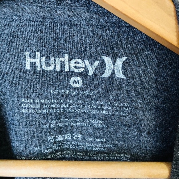 Hurley Mens Charcoal Tee - Picture 4 of 5